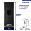 Heladera No Frost Drean HDR400F41N Black Steel 396 Litros con Dispenser